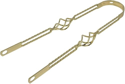 OG Lowrider Classic 26 Double Square Twisted Cage Fender Brace – Chrome or Gold Steel Fender Support for 26 Inch Lowrider Cruiser Custom Bikes (Gold)