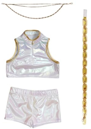 CAQYPVH Tenue Scène Changeant Costume Cosplay Ajusté Vêtement pour Filles, 150