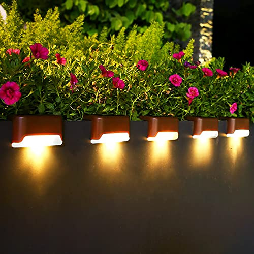 Phereu Solar Deck Lights Outdoor, 16 Pack Step LED Waterproof Patio Decor Lights for Railing, Stairs, Fence, Post, Yard and Driveway, Warm White