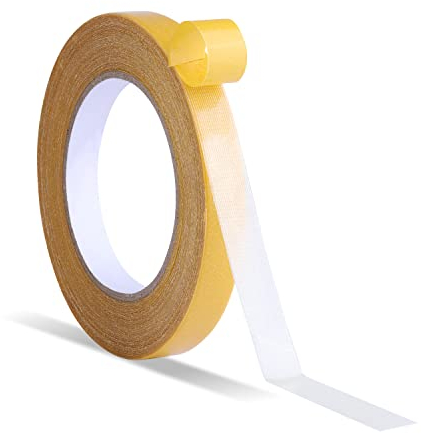 KINBOM 1 rollo Cinta Adhesiva de Doble Cara de Alta Resistencia,10mm x 20 m Cinta Adhesiva de Doble Cara Extrafuerte Cinta Adhesiva de Doble Cara Transparente Double Sided Adhesive Tape, Uso Fácil