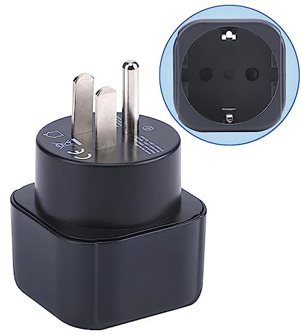 Europe to US/Canada/Mexico Plug Adapter, Svensk Plugg Passar till US/Canada Socket, Europeisk/Tyskland/Sverige Plug to USA Travel Plug Converter (1 Bit)