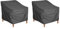 Gartenstuhl Abdeckung Wasserdicht 210D Schutzhülle für Gartenstühle, 2 Stück Stuhlabdeckung Outdoor Wetterfest Abdeckhauben für Stühle, Gartensessel Abdeckung für Gartenmöbel, 80x85x91.5cm (Schwarz)