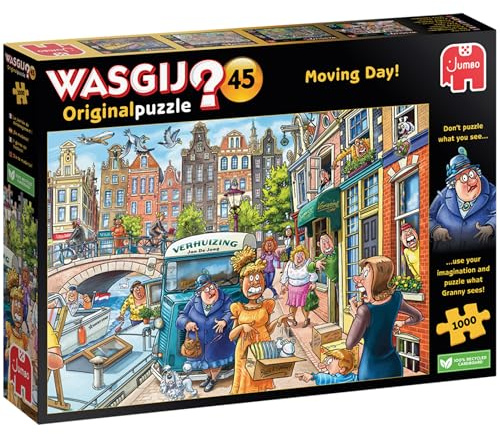 Wasgij Original 45, Moving Day - Unique 1000 Piece Jigsaw Puzzles for Adults - Colourful, Challenging & Brainteasing 1000 Pcs Adults Jigsaw Puzzle - 100% Recycled Cardboard 1000 Pc Puzzles - Jumbo