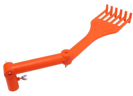 Herramienta de Limpieza de canalones, Mini rastrillo con Mango Giratorio y ángulo Ajustable, plástico ABS Resistente, Multifuncional 3.0x15.5x0.9in Limpiador de canalones de tejado