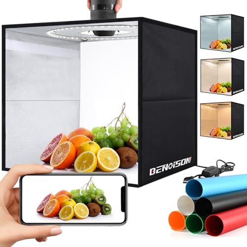 Light Box Photography - 30cm (12x12) Portable Shooting Tent with 120 LEDs & 6 Backdrops for Jewelry & Small Product Photography