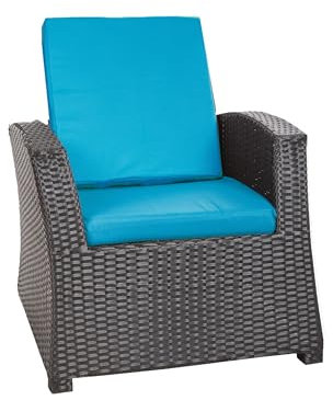 Gartenstuhlauflagen Hochlehner Extra Dicke Polsterauflagen für Hochlehner extra hohem Komfort Kissen für Gartensessel aus Polyrattan, Auflagen und Polster Stühle & Sessel (1, Blau)