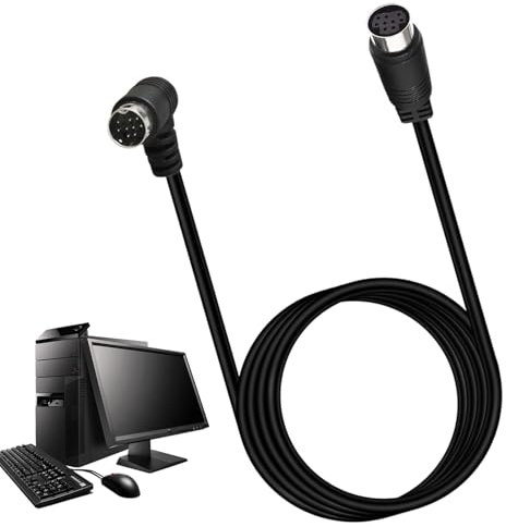 Generico S Video kabel 6,6 fot - Din 9-stifts S-videokabel till guld guldpläterad TV-kontakt S-VHS VCR VCR övervakning 9-stifts Plug and Play-kontakt för TV Få