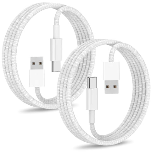 2Pack USB a USB C Cable de carga rápida para iPhone17/ 16/15, Tipo A a Tipo C Cable Carplay trenzado de nailon de 1 metro para iPhone17/16/15 Pro/MacBook/iPad Air/Mini/Pro/Samsung