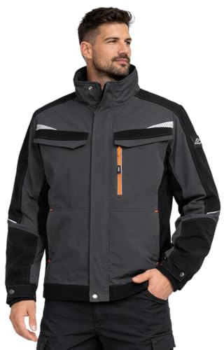 BWOLF Vector Multifunktionale Arbeitsjacke Männer – Robuste & Flexible aus 90 % Nylon, 10 % Elasthan – Leicht, Dehnbar, mit Taschen (DE/NL/SE/PL, Alphanumerisch, M, Regular, Regular, Grau)