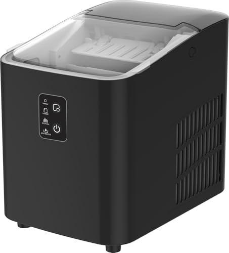 Ströme ICM-1264 Ismaskin, 60–80 Isbitar/Tim, 2 Storlekar, 120W, 1L Tank, Snabb Isproduktion, Kompakt Design, Rengöringsläge