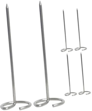 HEMOTON Spiedini Metallo per Barbecue 6 Pezzi in Inossidabile per Friggitrice ad Aria e Grigliate in