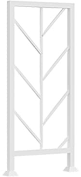 Moderna ringhiera per scale in metallo ferro – interno/esterno il per villa terrazza balcone – design semplice 3 colori disponibili (bianco taglia D)