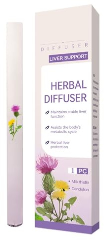 Örtdiffusorpenna, bärbar atomiserande fräschare, örtdiffusor inhalator med mullein/timjan/tabletter guarana/grönt te, för lungrengöring och ökar andningsstöd, 1 st