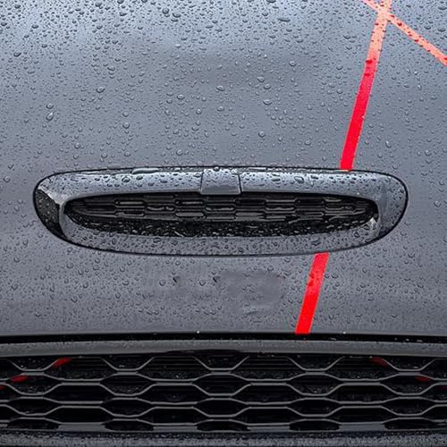 Oreilet Coperchio di Sfiato con Paletta Cappuccio Anteriore, Aspirazione Dell'aria Scoop Auto Sostituzione Rivestimento per Prese D'aria del Cofano Decor per S JCW F54 F55 F56 (nero lucido)