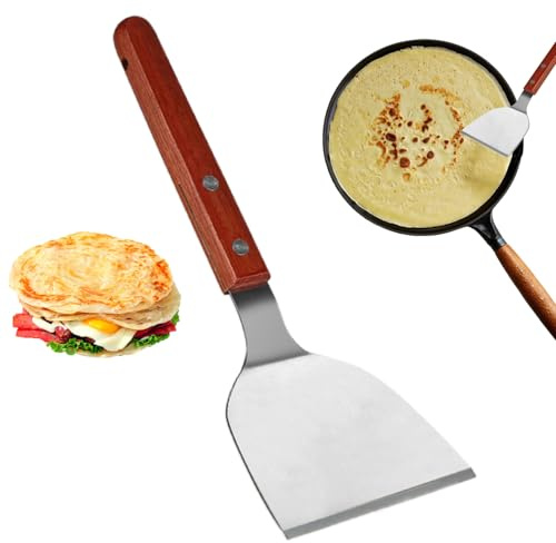Espátula de metal - Raspador de bandeja para hornear de 9 pulgadas | Herramienta de crepé de acero inoxidable - Juego de basura de cocina profesional para uso diario y comercial, no se oxida a la