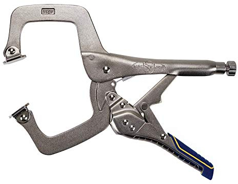 IRWIN Alicates de soldadura Vise-Grip, liberación rápida, abrazadera en C con almohadillas giratorias, 11 pulgadas (IRHT82586)