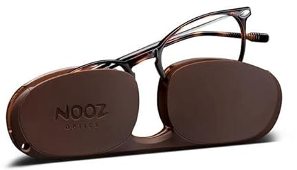 Nooz Optics - lunettes de lecture - Essential Alba - forme ovale - monture ultra légère en nylon - étui ultra compact pour un usage quotidien - 6 couleurs - homme et femme, tortue (Tortoise), + 3