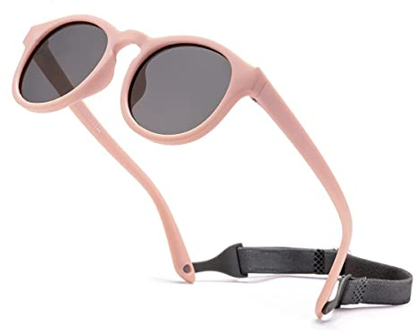 iNszkoos Gafas de sol polarizadas para bebé con correa ajustable para niños pequeños, protección UV 400 al aire libre, marco de silicona suave, gafas de sol para bebés de 0 a 36 meses, recién nacidos,