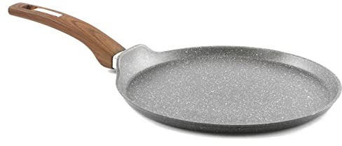 Unica Linea di PENTOLAME Antiaderente - Accessori per LA Cucina - STAMPI per Dolci da Forno - Effetto Pietra (Padella Crepes CM.28 Granito)