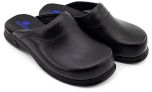 Terlik Sabo Classic ST194 Zuecos de Cuero Mules Zapatillas Zapatos Sabot, Hombre, Negro, EU 43