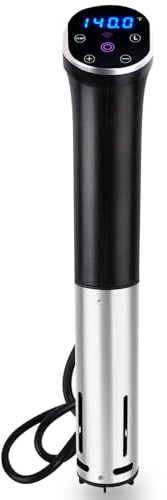 Cocina Sous Vide, máquina Sous Vide de 1100 W, circulador de inmersión, calentamiento rápido ultra silencioso con visualización táctil control preciso de temperatura y tiempo, IPX7 impermeable (Sous