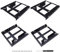 4 soportes de montaje HDD SSD de doble cubierta, 2 adaptadores de disco duro de 2.5 a 3.5 pulgadas, soporte de montaje de bahía de disco duro para PC