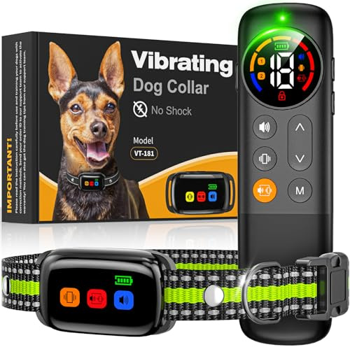 Collare per addestramento cani con telecomando, collare anti abbaio per cani di taglia piccola, media e grande, impermeabile | Chiusura sicura | 610 m | Collare indolore e umano per fermare