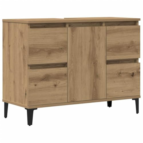 vidaXL Tvättställsskåp artisan ek 80x33x60 cm konstruerat trä