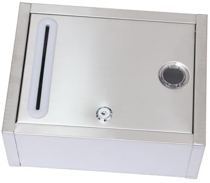 ORFOFE Briefkasten Chrom Briefkasten Schmal Briefkasten Mit Paketbox Briefkasten Zaunmontage Paketbriefkasten Briefkasten Mit Zeitungsfach Zaunbriefkasten Entnahme Hinten