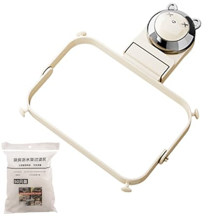 Folding Panel Sieve - Folding Suction Cup Cup Corner Waste Collection Tool Space-Saving Kitchen Accessories, Restaurant Cleaning Aid, Mesh Design for Separating Food Particles and