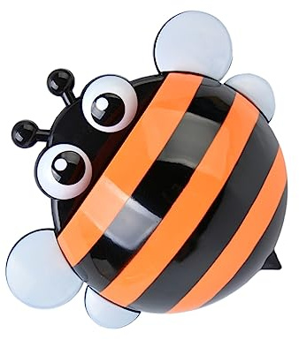Cartoon Toothbrush Orange Wall Holder Plastic Bee Mounted for Bathroom Use