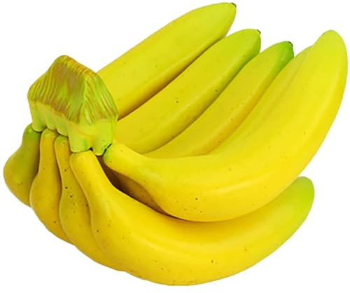 Veemoon Régime de Bananes Artificielles Réalistes 9 Têtes Jaune Vif Accessoire Photo Décoratif Ornement de Fruits Simulés pour Maison Restaurant et Scènes Festives
