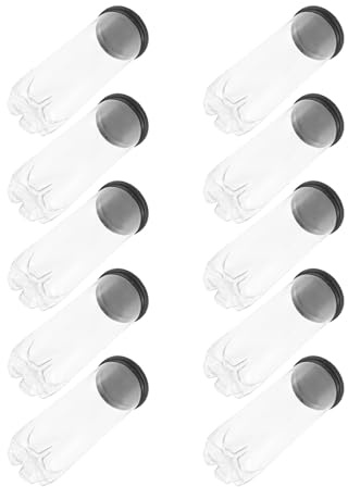 LAPYAPPE 10 St Transparent Tennisbollsrör med Tätslutande Lock Portabelt Klar PVC Hållare för Tennis Pingisbollar Stötsäker Förvaring med Dammtätt Lock för Träning och