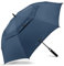 ZOMAKE Large Golf Umbrella Windproof Strong 62 Inch - Big Golfing Umbrellas Double Canopy Vented For Men - Extra Large Oversize Umberella's With Strap(Navy Blue)