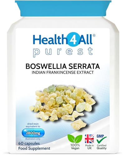 Health4All Boswellia Serrata Extract 2800mg (303mg boswellic acids per Capsule) 60 Capsules 2 Months Supply, Purest OA & Joint Support Supplement, High Strength Indian Frankincense Resin | Made in UK