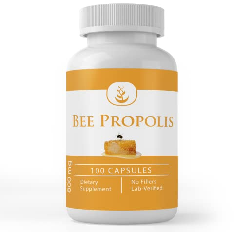 Pure Original Ingredients Bee Propolis, (100 Capsules) Always Pure, No Additives Or Fillers, Lab Verified