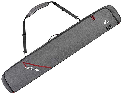 Unigear Skitasche, doppelt gepolstert, Snowboardtasche, Langlauftasche für 1-2 Paar Ski, 165/175 cm