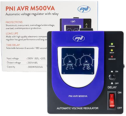 Spannungsstabilisator mit Relais PNI AVR M500VA, 1,4A, 300W, 500VA