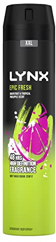 Lynx Epic Fresh Grapefruit & Tropical Pineapple 48 Hours Men Body Spray, 250ml