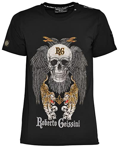 Roberto Geissini Herren T-Shirt Skull-Perfekt - Black XL