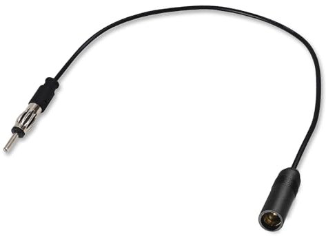 AEDIKO Car Radio Antenna Extension Cable 50cm DIN Plug Connector Male to Female FM AM Radio Coaxial Extension Cable for Vehicle Truck Stereo CD Media Player