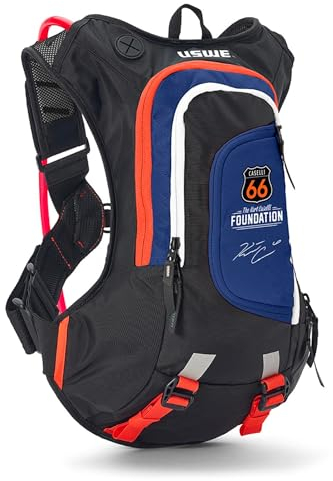 USWE Moto Hydro Trinkrucksack – mit Wasserblase, einem hochwertigen, federfreien Rucksack für Enduro und Off-Road-Motorrad (8L, Kurt Caselli Edition)