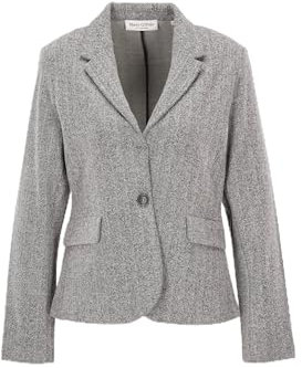 Marc O'Polo Damen Jerseyblazer mit Reverskragen Fischgrät-Muster, Mehrfarbig (Multi), 40