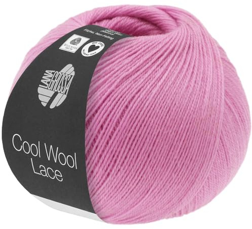 LANA GROSSA Cool Wool Lace | Extrafeine Merinowolle waschmaschinenfest und filzfrei | Handstrickgarn aus 100% Schurwolle (Merino) | 50g Wolle zum Stricken & Häkeln | 400m Garn FB 52