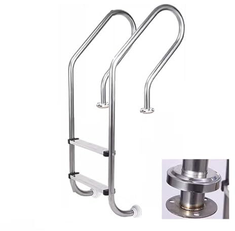 Scale per piscine interrate in acciaio inox 304 con pedale antiscivolo, antiruggine e resistenti alle intemperie per piscine e spa (dimensioni: 1,5 mm)
