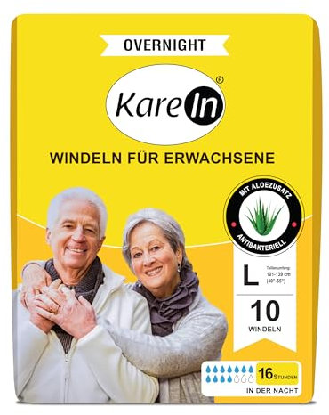 Inkontinenz Slip für Erwachsene - 10 x Saugfähige Windelhosen für Männer und Frauen - Diskreter Auslaufschutz und Elastischen Bündchen - Gr. L (89-120 cm)