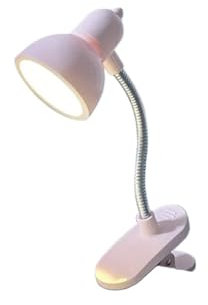anso Mini lampe de lecture LED à pince pour lecture de chevet, lampe de chevet à clipser, 12 cm (rose)