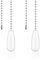 2pcs Ceiling Fan Pull Chain Extensions with Connector, 13 Inch Long Ceiling Fan Chain Extenders Wooden Light Pull Chain Extension Beaded Balls Fan Pull Chain Pendant for Fan Light Lamp (White)