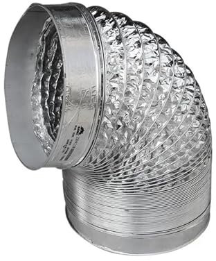 Kanalslang aluminiumfolierör flexibel ventilationsslang rör luftventilningssystem för kök toalett hydroponik extraktorfläkt kanal för extraktorfläkt (dia. 80 mm, längd 6 m)