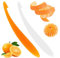 2 Pcs of Orange Peeler Tool,Easy Peelers,Citrus Opening Tool,Comfortable Grip,Sharp Barbs,Easy to Use,Suitable for Oranges,Citrus,Lemons,Grapefruits (Yellow + White)